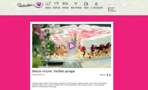 video receptas, Beatos virtuvė - pirmoji Lietuvoje video receptų svetainė, video blogas