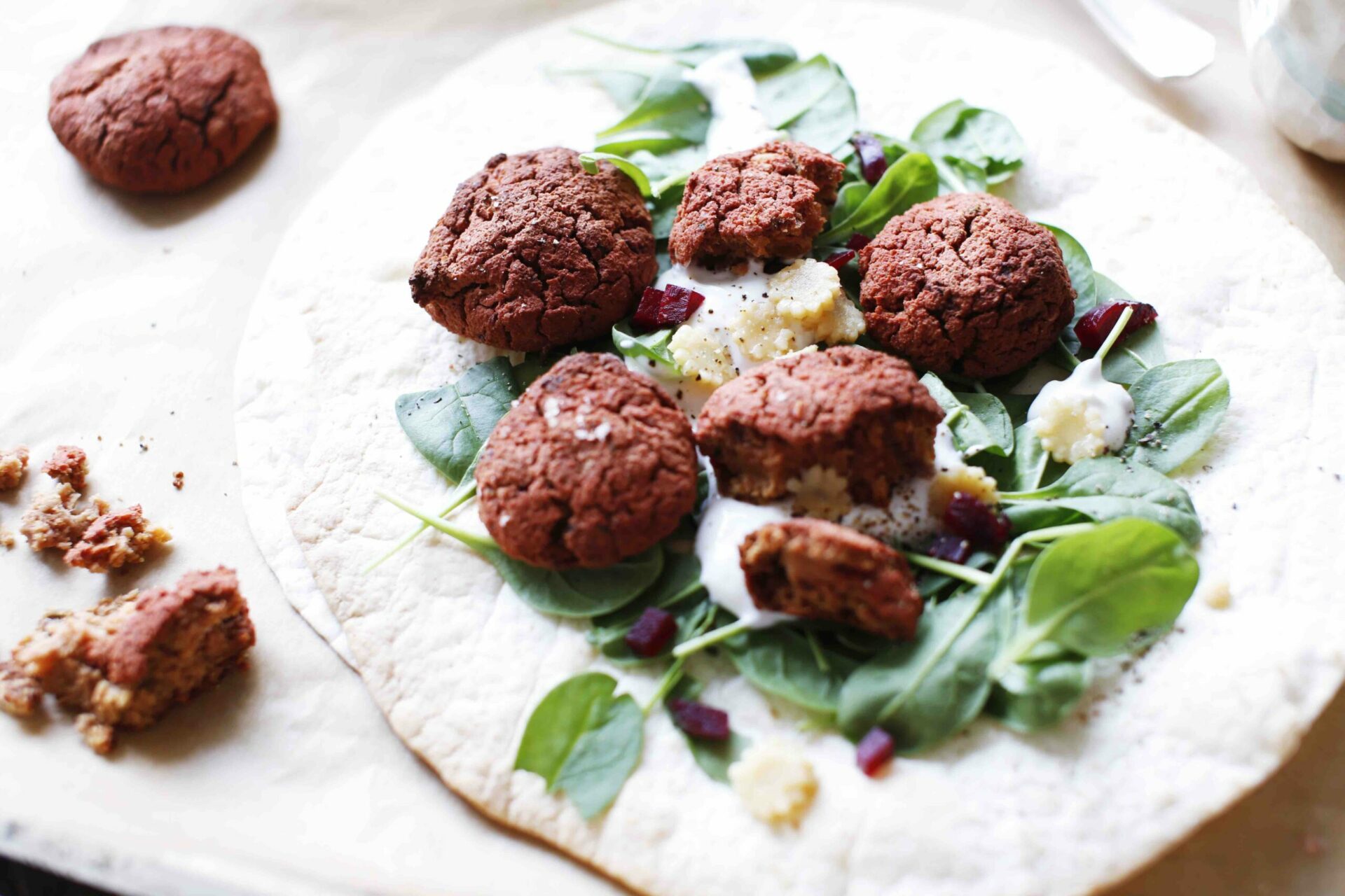 Burokėlių falafeliai