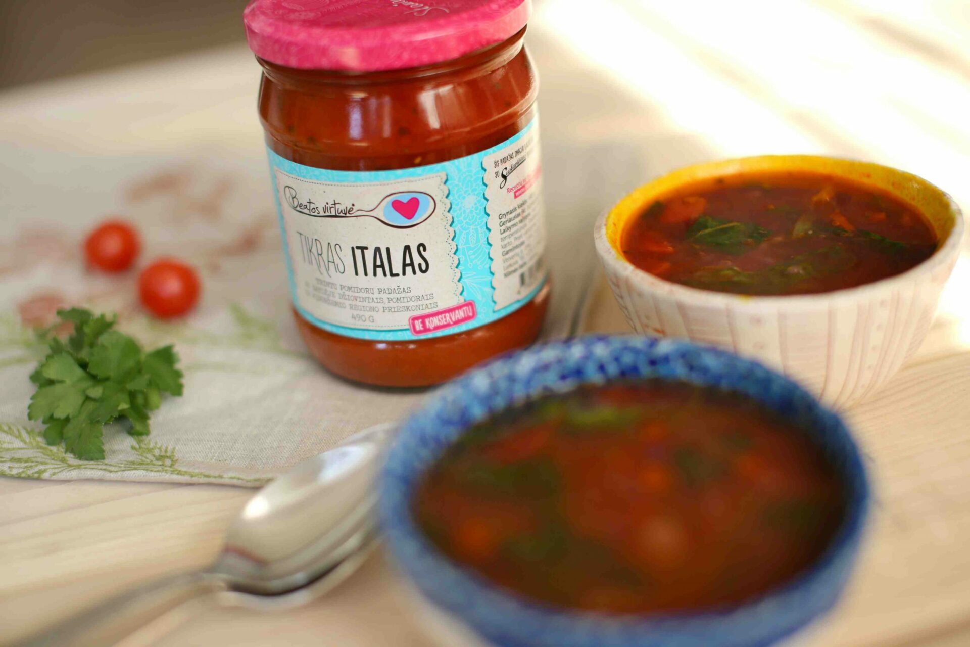 Itališka pupelių sriuba su padažu &#8222;Tikras Italas&#8221;
