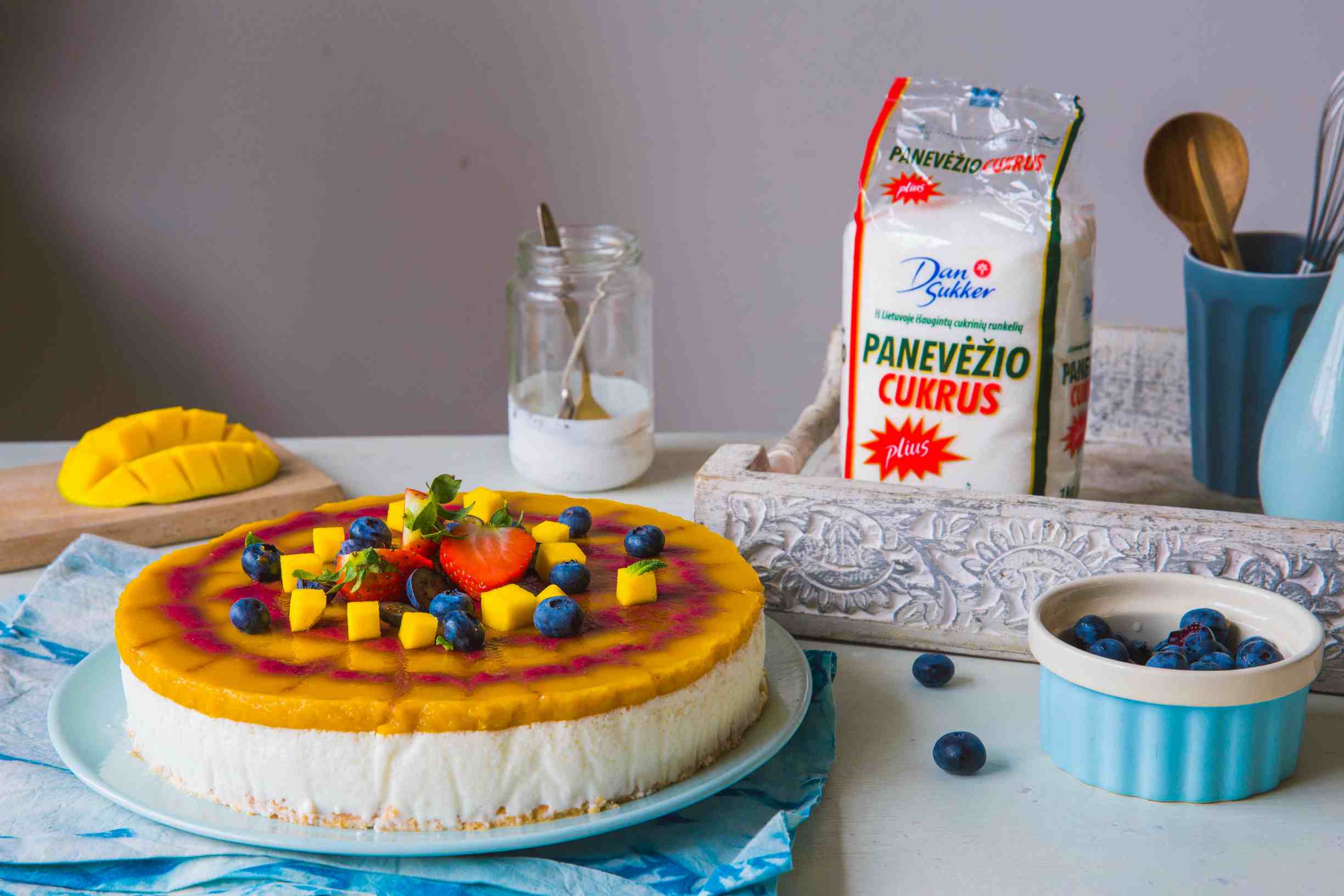 Gaivus kokosų ir mango tortas