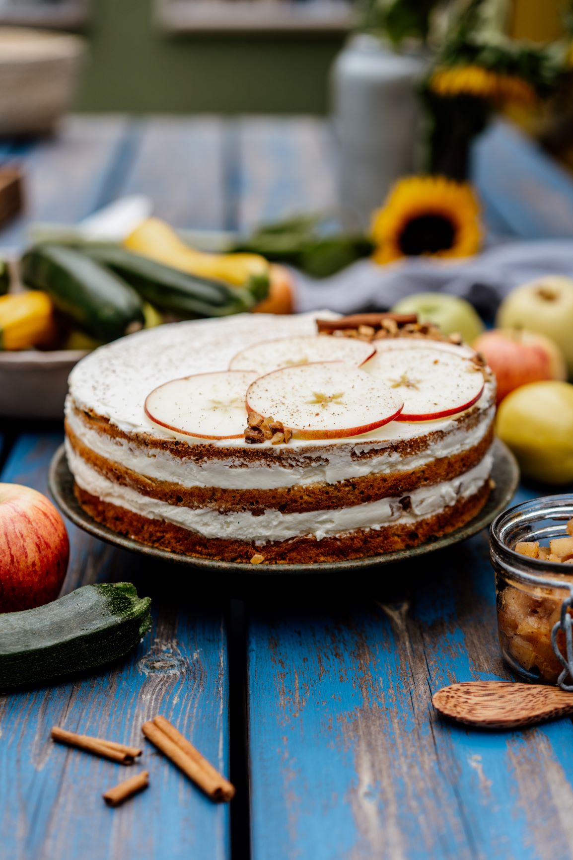 Cukinijų ir obuolių tortas