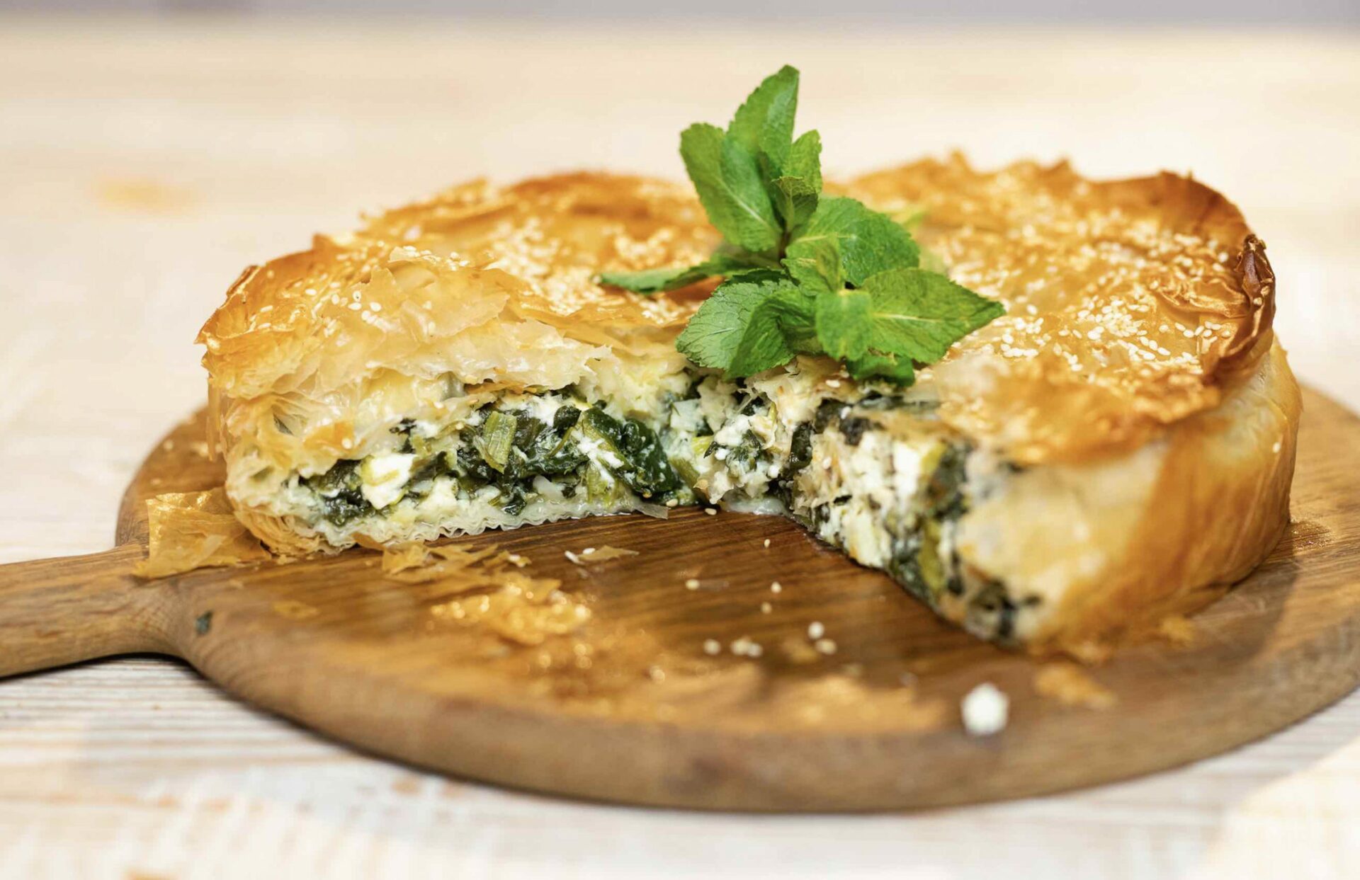 Spanakopita &#8211; špintatų ir varškės sūrio pyragas