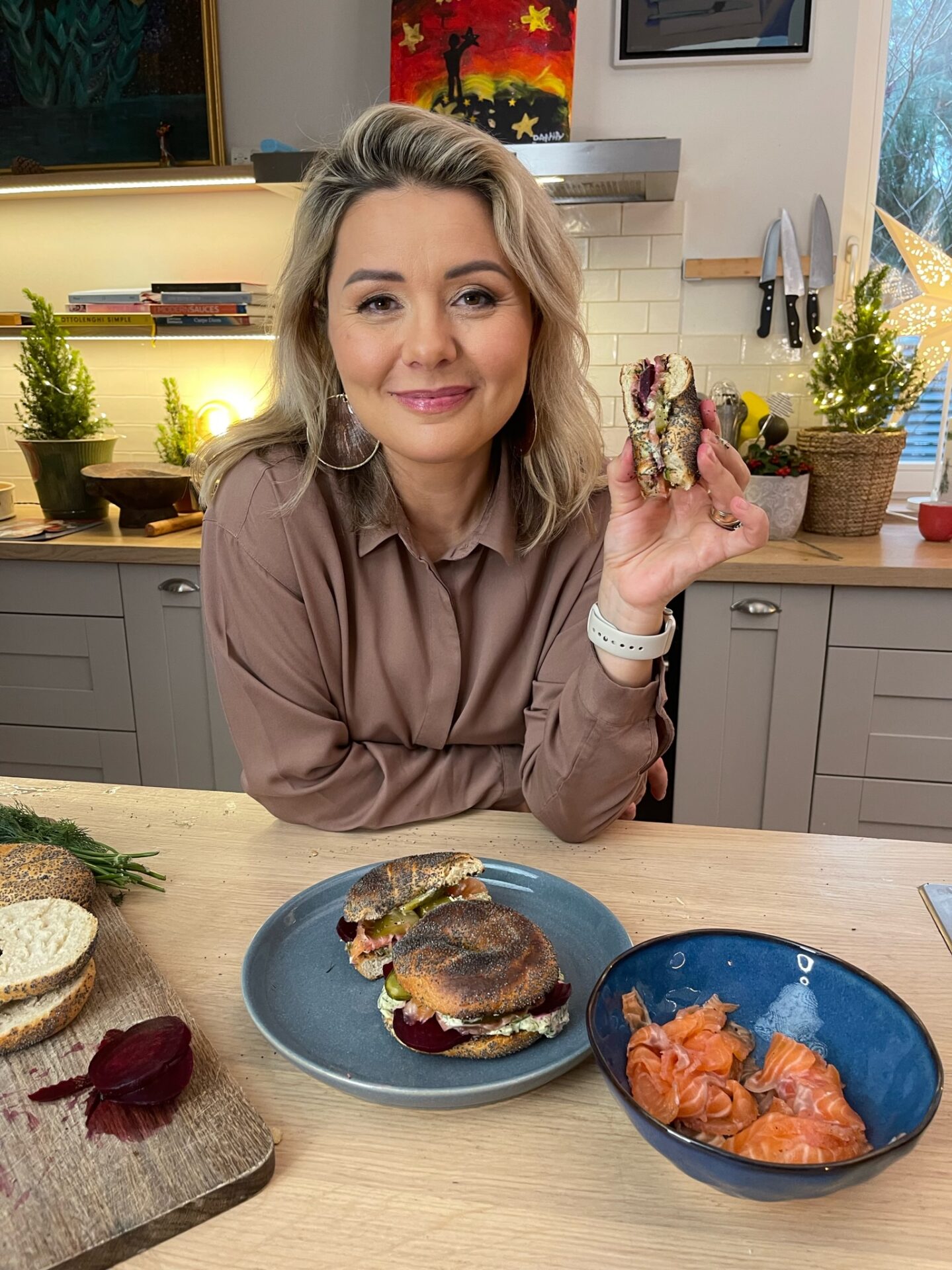 Sūdyta lašiša Gravlax ir legendinis beigelis